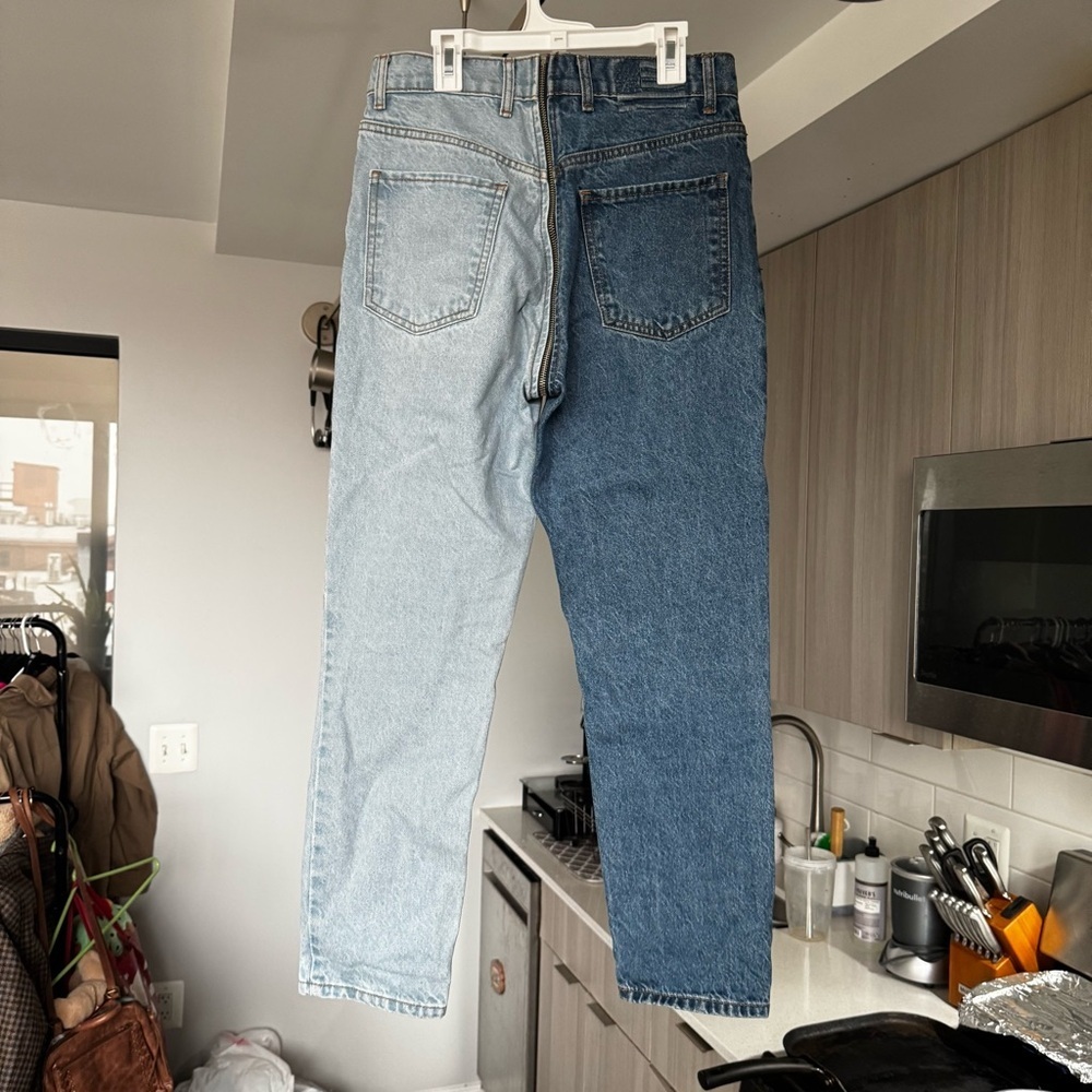 Revice Denim Yin Yang Two Tone Crop Jeans Size 28 - Picture 8 of 16